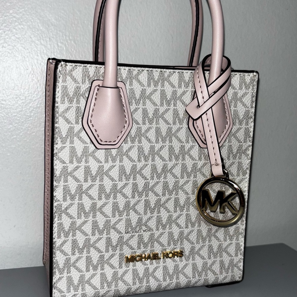 Michael Kors Monogram Tote in Pink and Cream